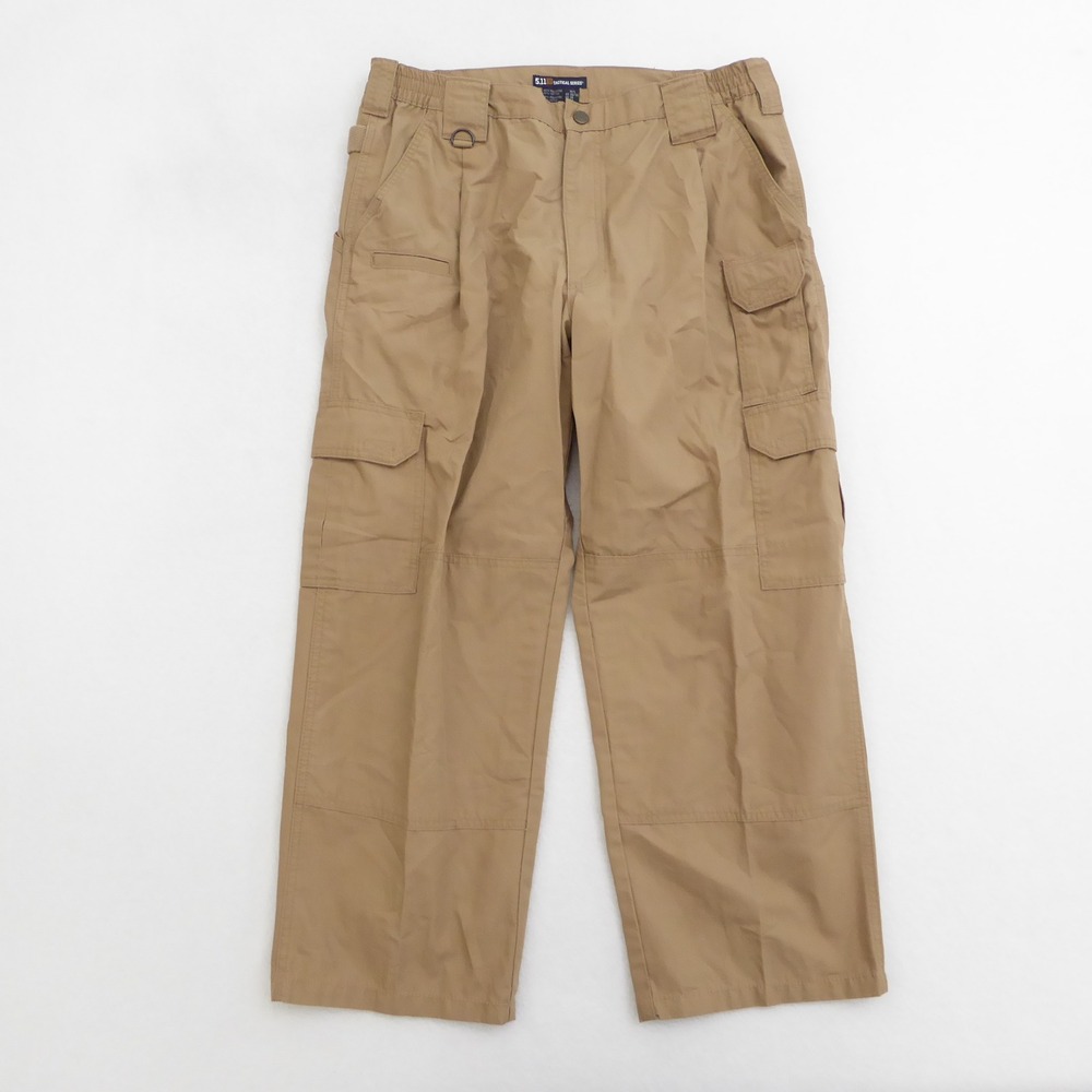 5.11 Tactical Mens 74289 Covert Canvas Cargo Brown Pants Size 36 x 26" HEMMED